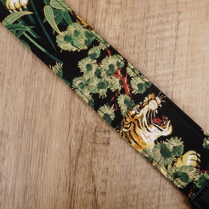 handmade vintage tiger camera strap with leather ends for canon/nikon/sony, dslr camera strap, image 5
