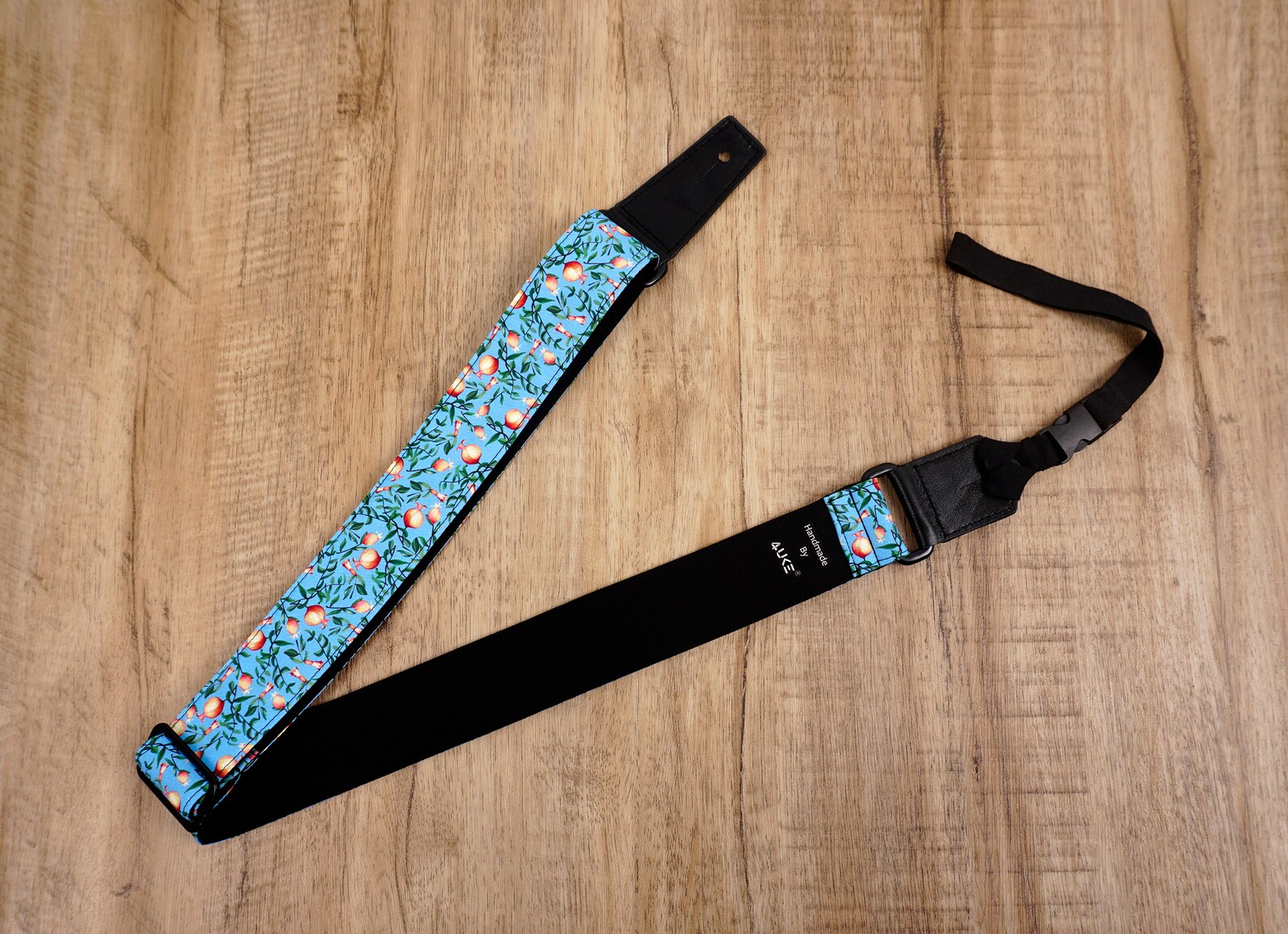 Personalized Pomegranate Ukulele Strap With Leather Ends Uke Etsy