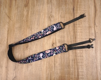 Nature world clip-on ukulele hook strap, no button, no drilling | soft ukulele strap | graduation gift