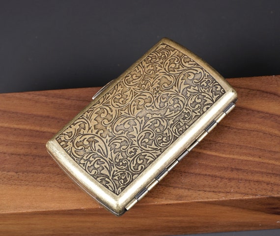 Personalized Engraved Brass Cigarette Case for 12 Cigarettes, 85mm Cigarette  Box, Metal Cigarette Holder, Father Gift, Gift for Him/her