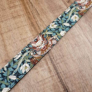 personalized handmade quick-release vintage dragon floral camera strap for canon/nikon/sony/fuji/ricoh/pentax/panasonic, dslr camera strap