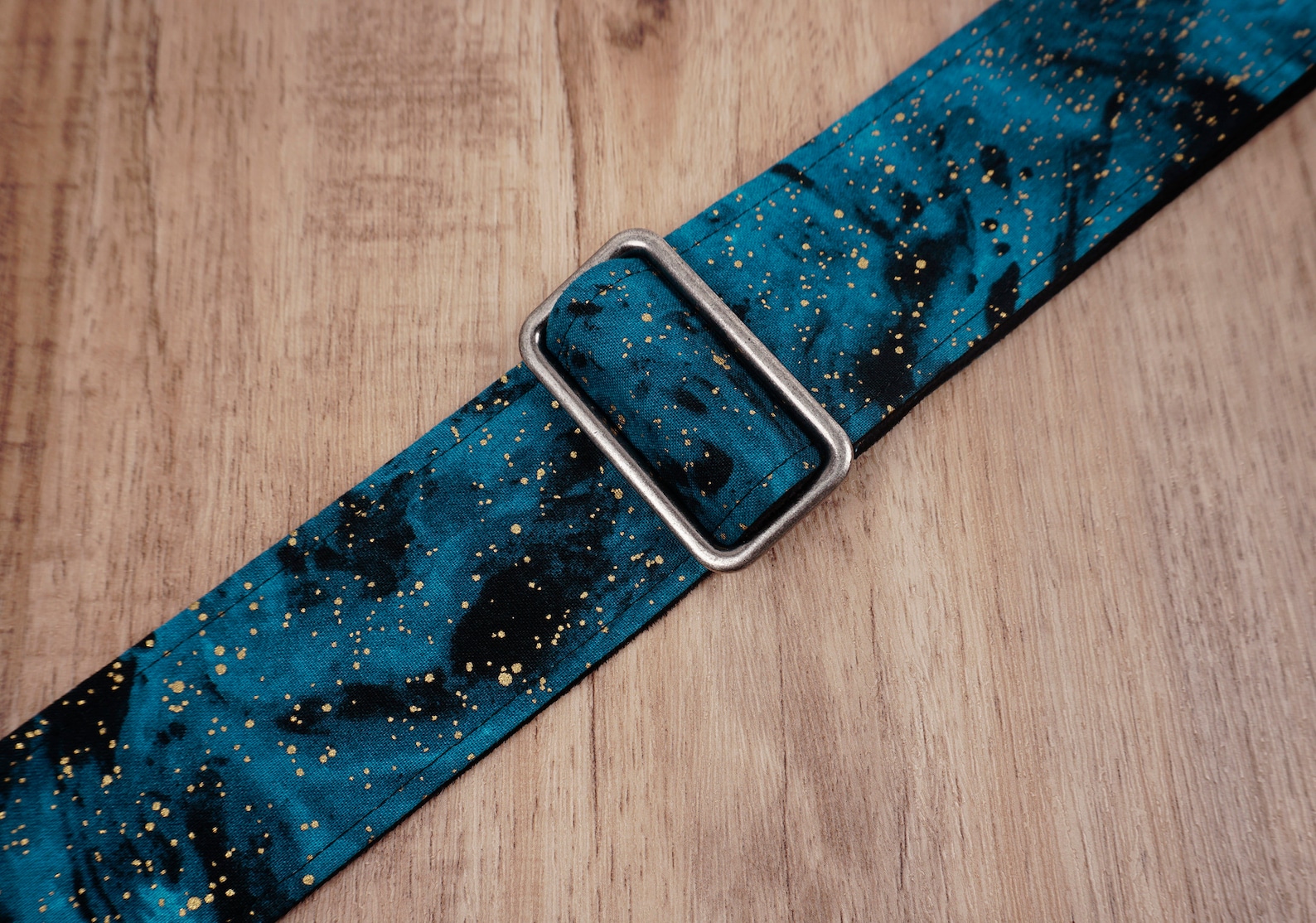 Personalized Universe Space Guitar Strap With Leather Ends Etsy