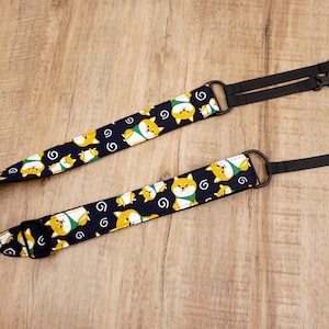 Shiba Inu clip on ukulele hook strap | ukulele strap no button | ukulele strap no drilling | dog uke strap