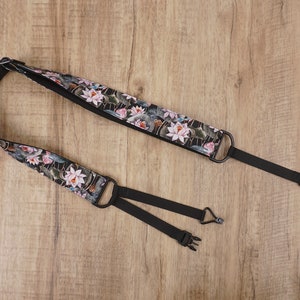 Lotus flower clip on ukulele hook strap no drill, no button, mothers day gift