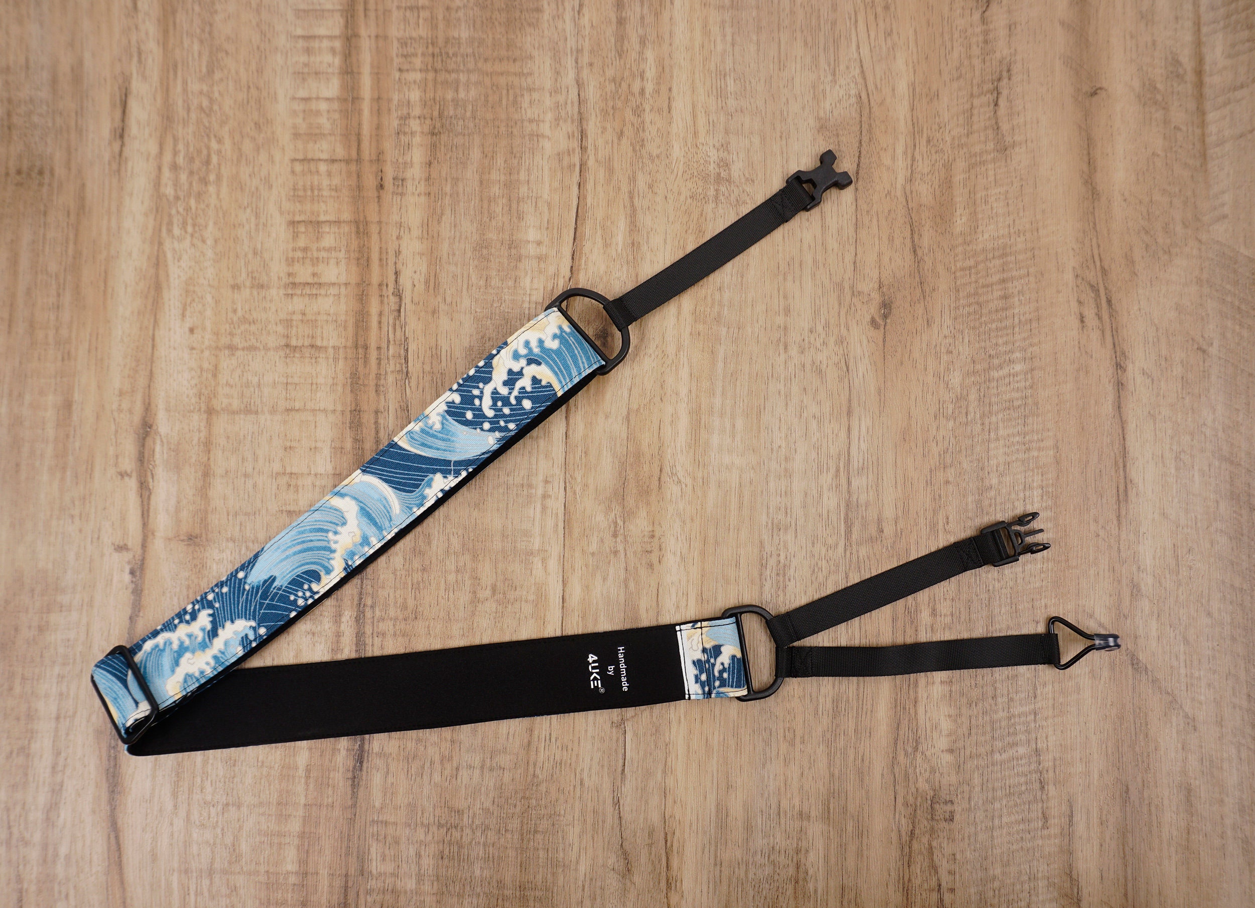 Waves clip on ukulele strap with hook no drill no button Etsy