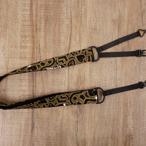 exotic ethnic totem clip on ukulele hook strap, no drill, no button