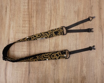 exotic ethnic totem clip on ukulele hook strap, no drill, no button