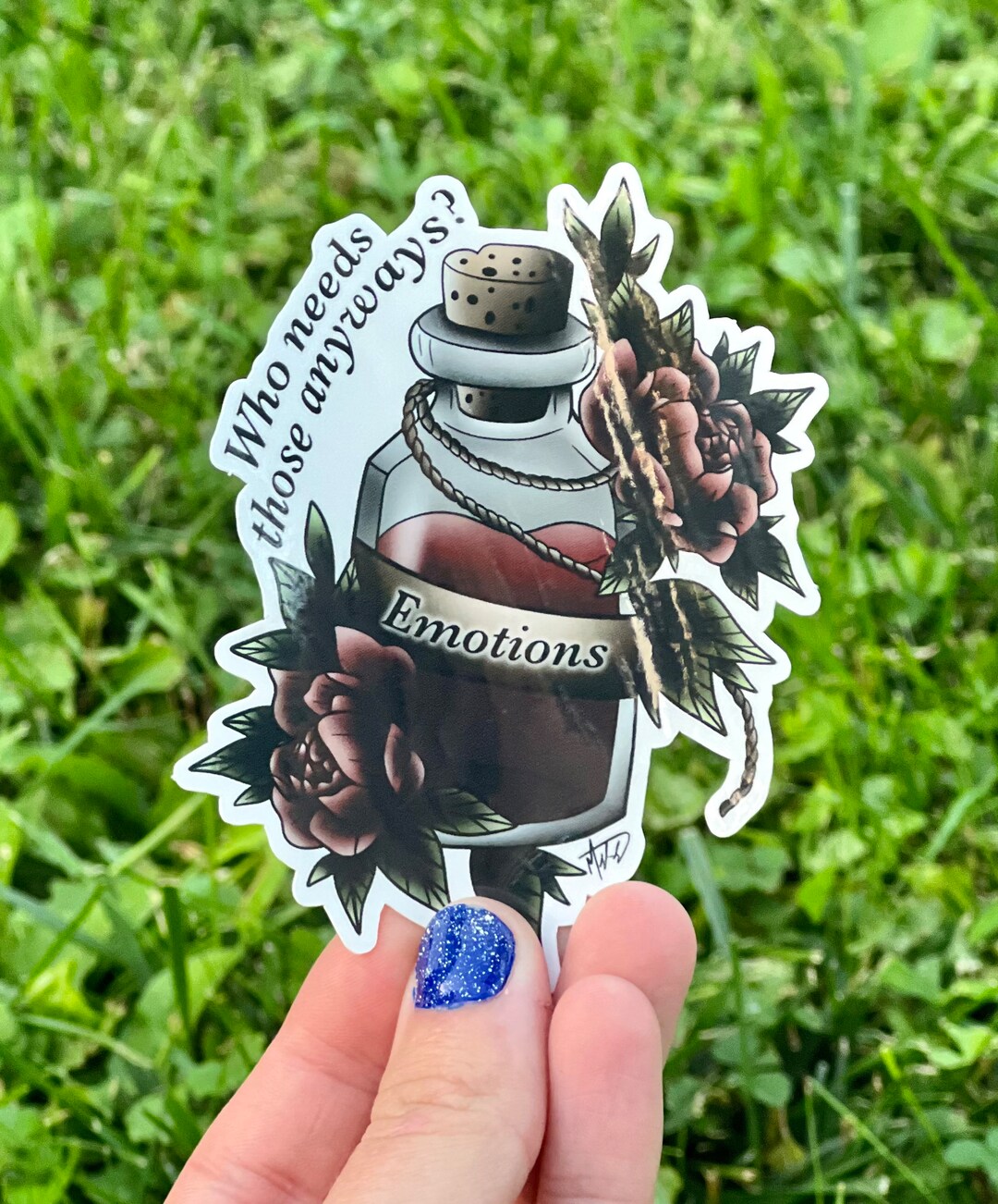 Bottled up Emotions Mental Health Sticker for Water Bottle Car Stickers