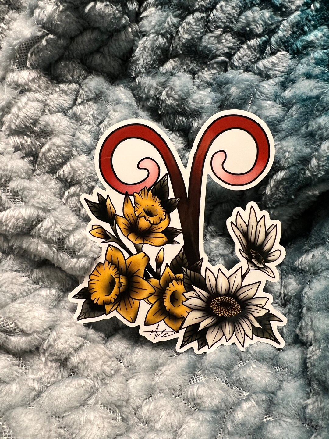 Aries Zodiac Sticker for Water Bottle Car Stickers - Etsy