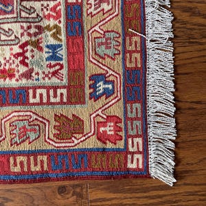 Authentic Handwoven Kilim Rug | 40” x 27” (102 cm x 69 cm) | Vintage Wool Kilim, Tribal Rug, Boho Wall Hanging or Table Runner