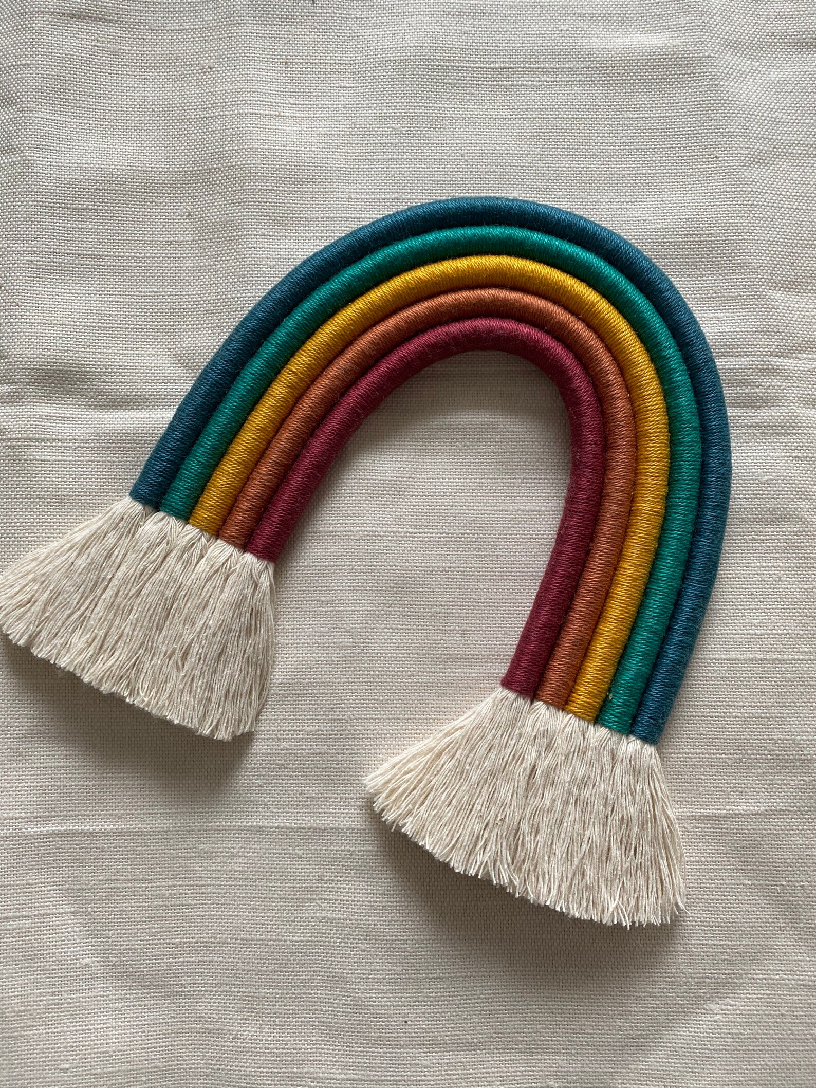 Rainbow Pendant Macramé Rainbow Etsy Denmark