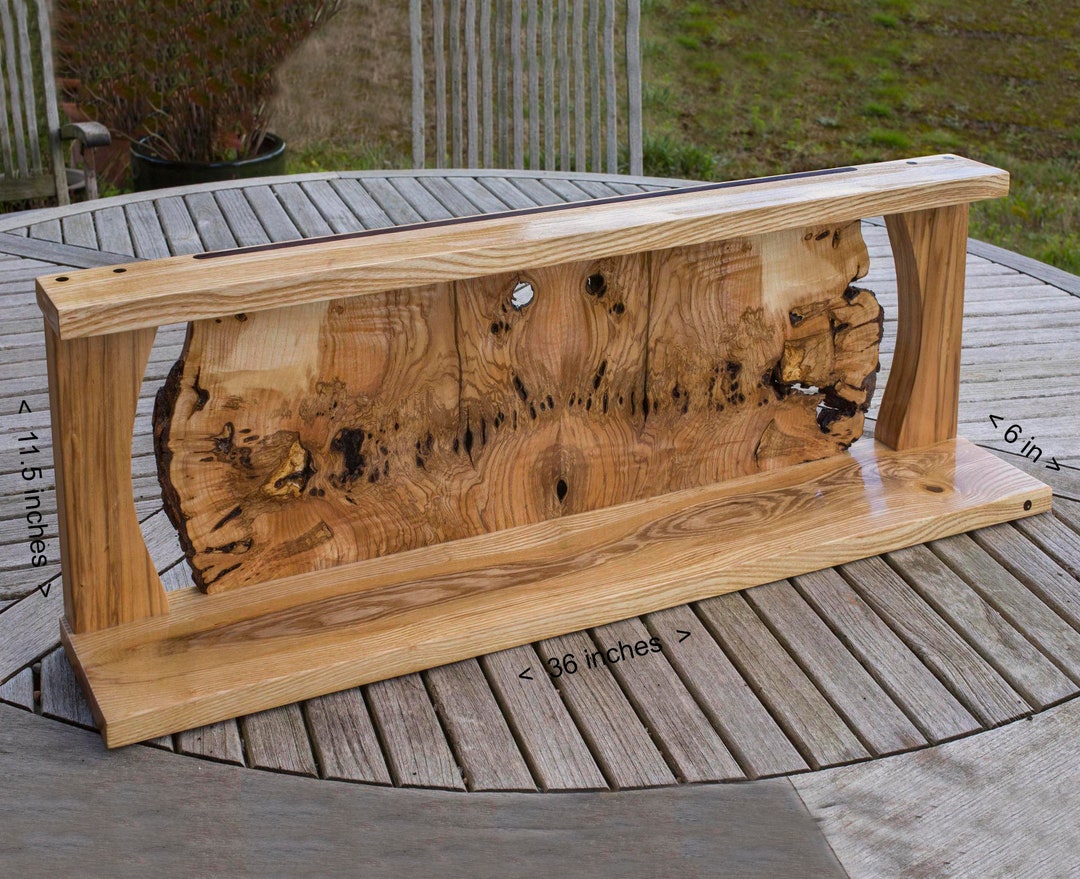 Wooden Hall Shelf Live Edge Burr Ash Etsy UK