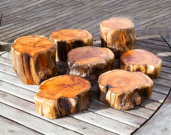 Yew Wood Plinths - Base - Stand - Display - Live Edge