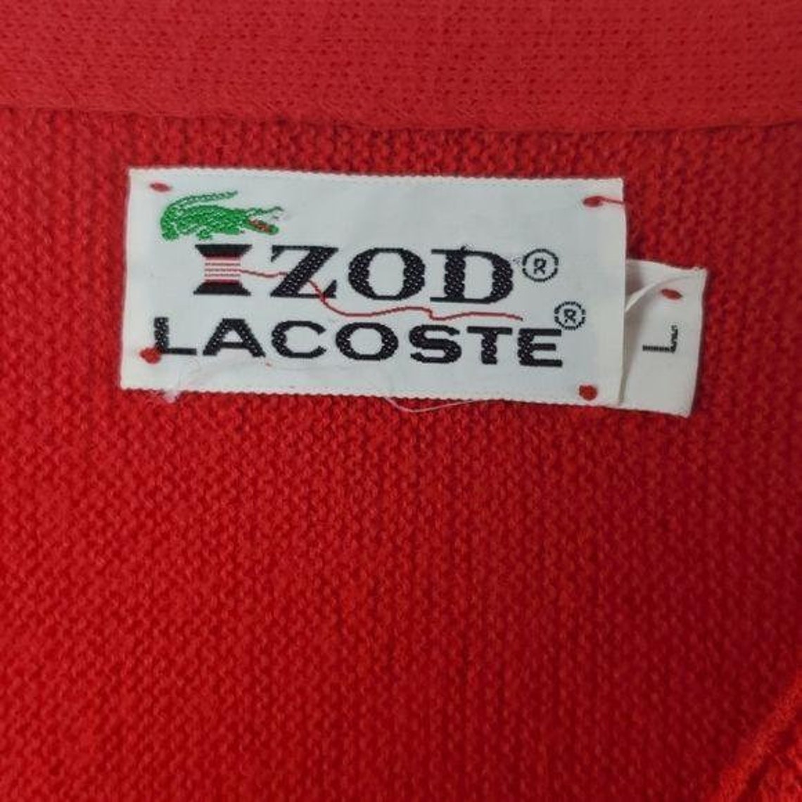 Vintage Izod Lacoste Cardigan Sz L | Etsy