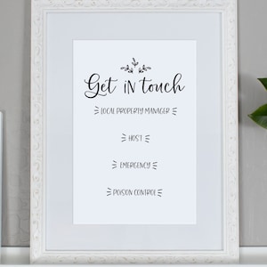 Airbnb Sign, Airbnb Host Sign, Airbnb Host Contact, Airbnb Signs, Airbnb Welcome Book, airbnb template, vacation rental, Airbnb Signage