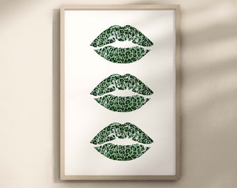 St Patrick’s Day wall art decor, IRISH LIPS PRINTABLE, St Patrick’s Day Kiss printable, St Patrick’s Day gallery wall, digital downloads