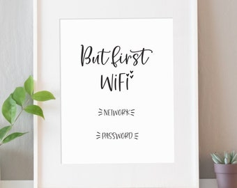 Mas primeiro sinal de WiFi, sinal de WiFi para impressão, sinal de WiFi do Airbnb, sinal do Airbnb, sinal de senha de WiFi, sinal de host do Airbnb, sinais do Airbnb, aluguel por temporada
