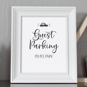 Guest Parking Sign, Printable Parking Sign, Airbnb Sign, Airbnb Host Sign, Airbnb Parking Sign, Parking sign, vacation rental, VRBO, rental