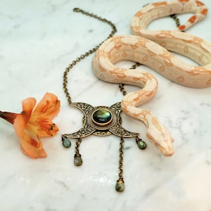 Triple Moon Goddess Necklace