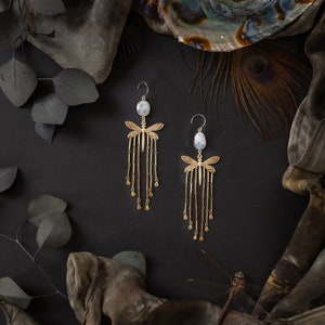 Temple of Venus Tassel Earrings: Dragonfly