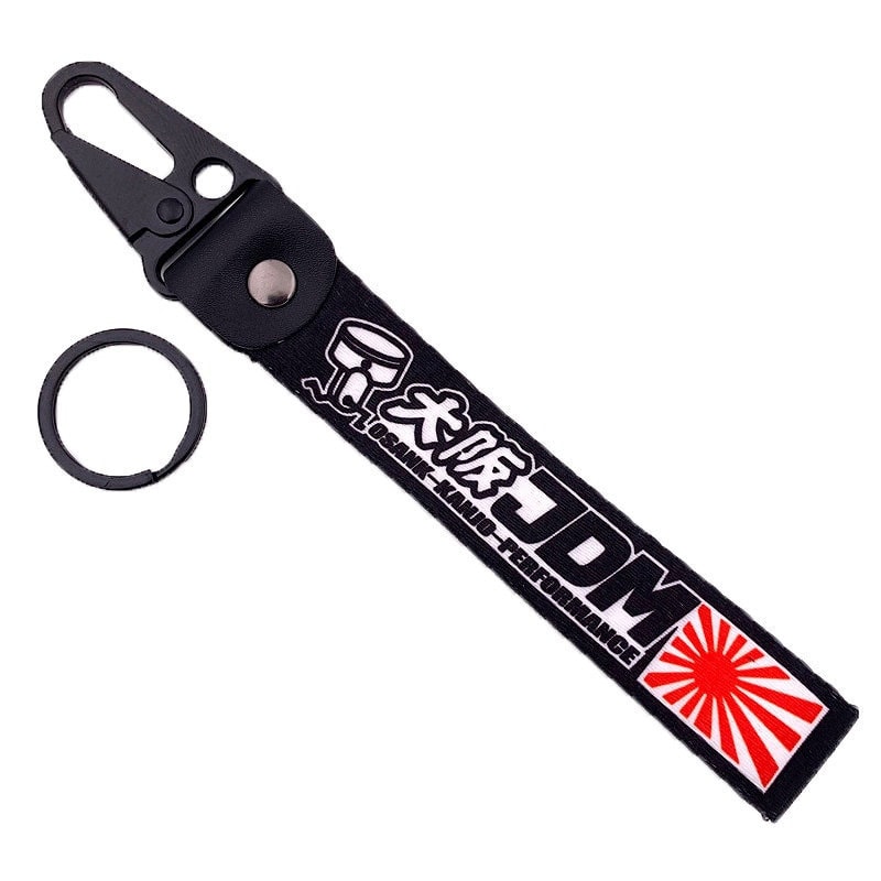 JDM Keychain, JDM Performance, Nylon Keychain With Embroidery Stitching