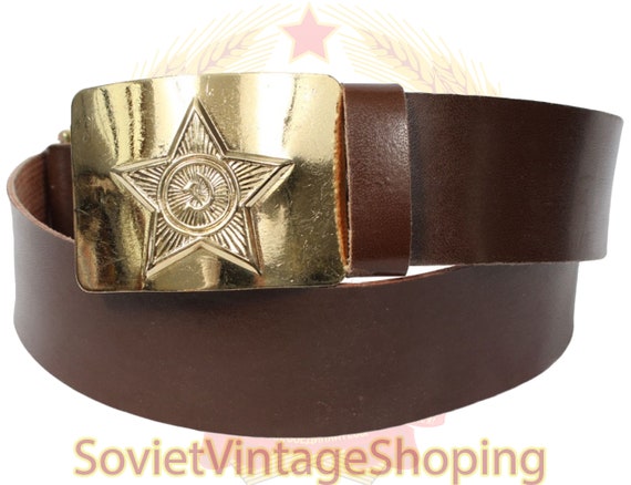 Soviet military soldier belt golden buckle Russian Army jack - Etsy France