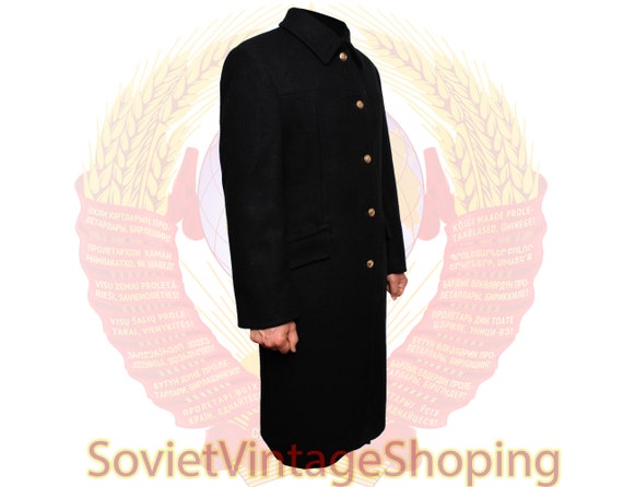 Soviet Navy woolen long winter military Coat Russi