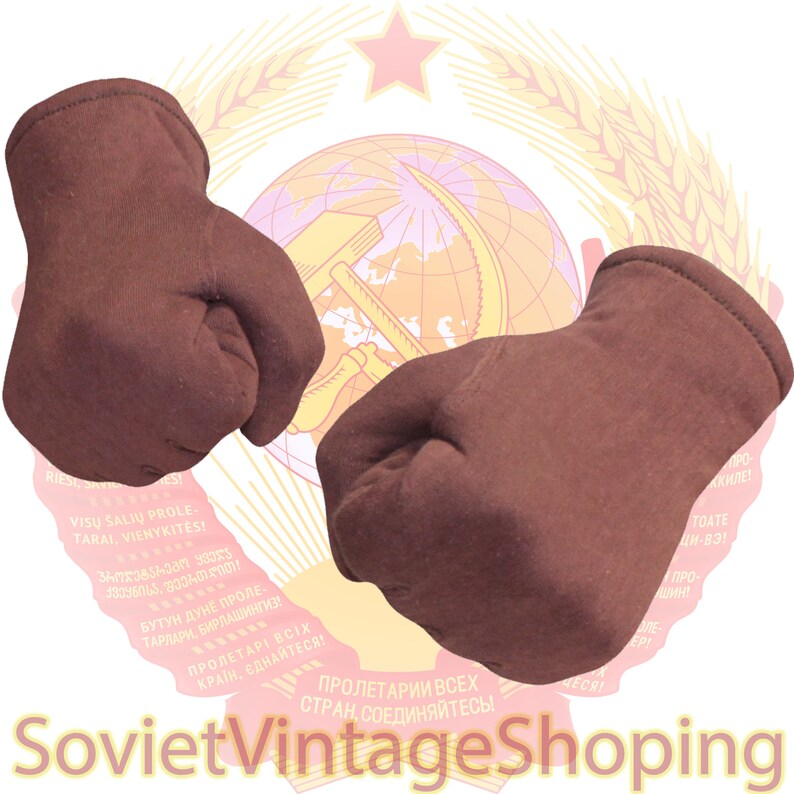 Soviet Army Winter Brown Gloves Made Russian Military Gloves Etsy UK
