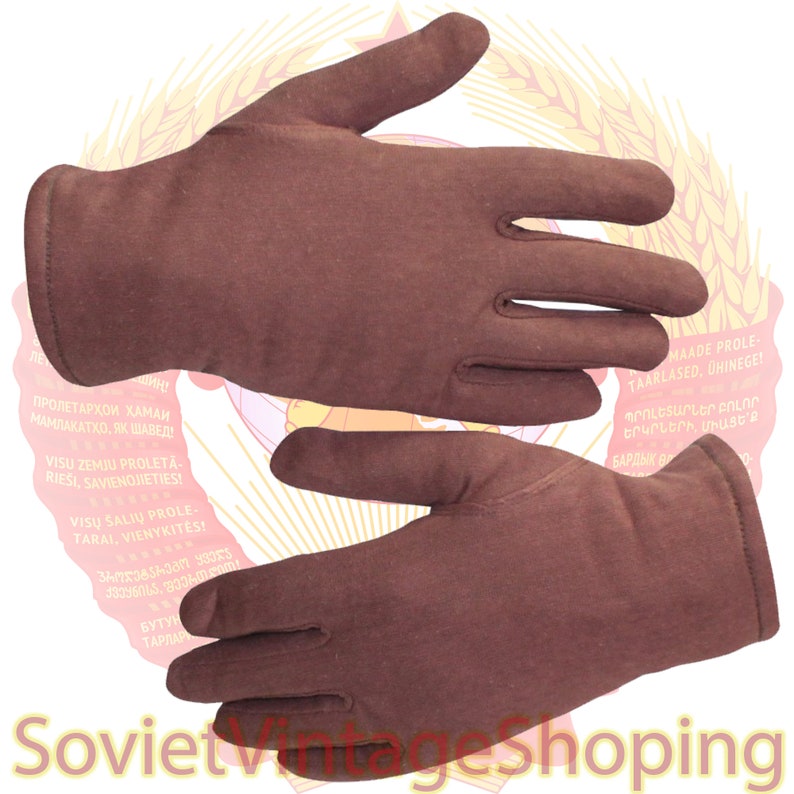 Soviet Army Winter Brown Gloves Made Russian Military Gloves Etsy UK