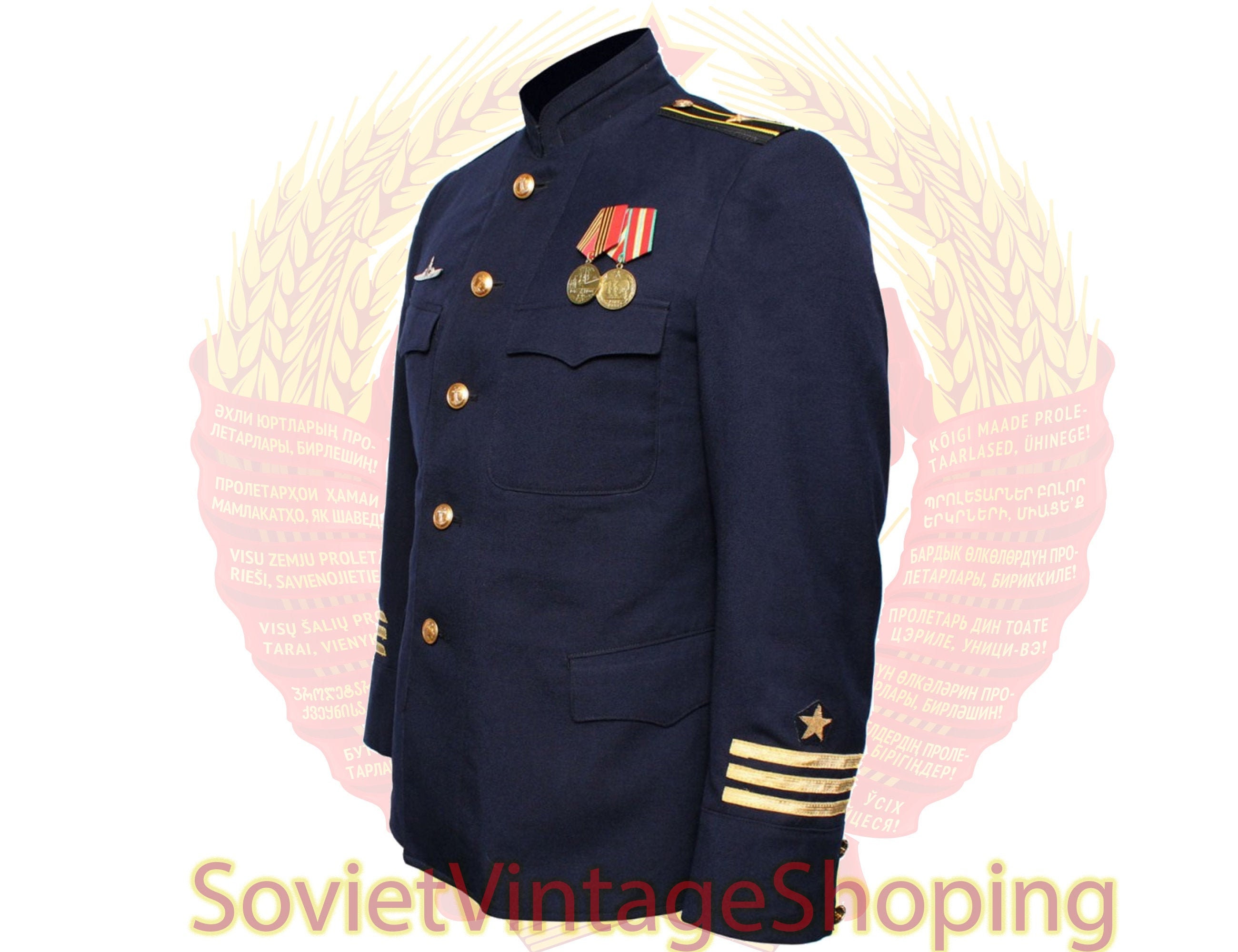 Soviet military SUBMARINE COMMANDER Uniform Sean Connery Etsy