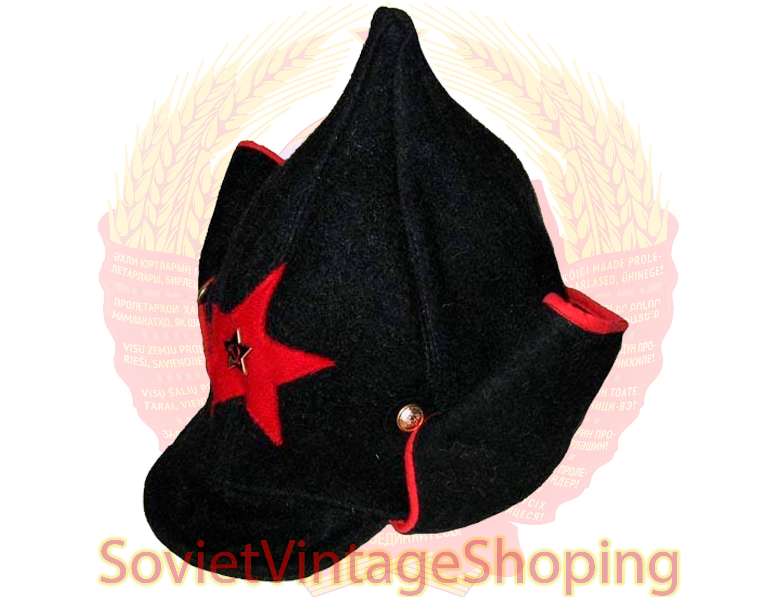 Soviet Army Woolen Hat BUDENOVKA With 