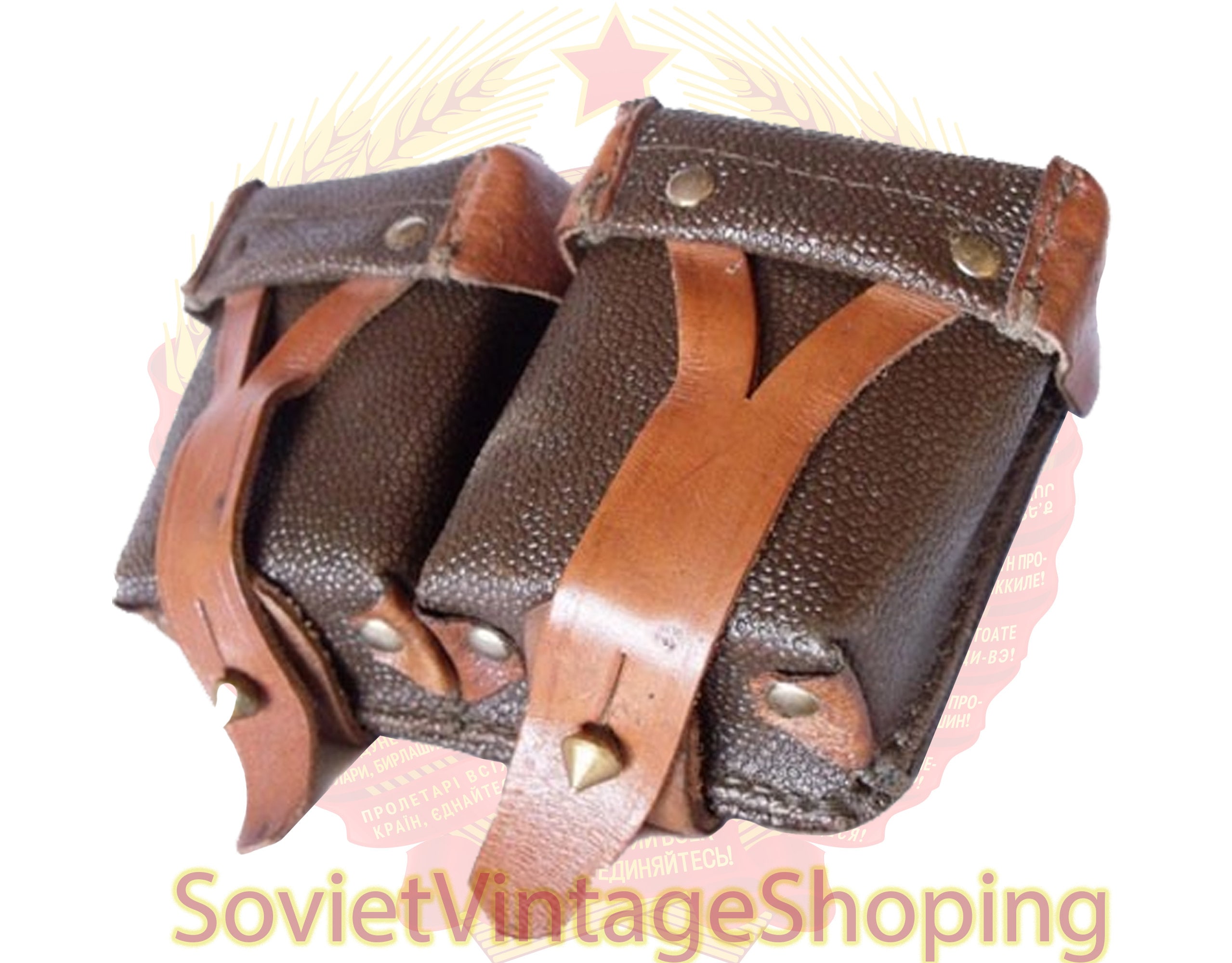 Soviet Army USSR SKS Rifle Ammo Pouch Belt Cartridge Holder Ammunition