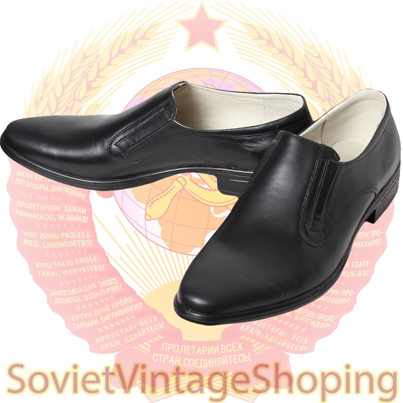 Russian Army Officers modern classic leather Shoes Soviet Etsy