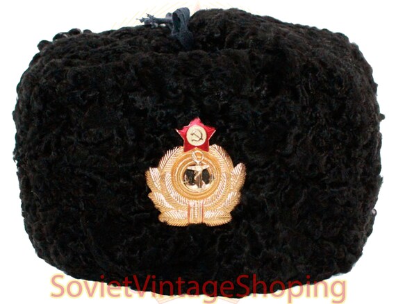 Soviet Navy Karakul USHANKA hat Russian Naval Flee