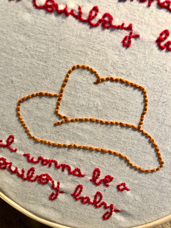 I Wanna Be A Cowboy Baby Vine Reference Embroidery Funny Etsy