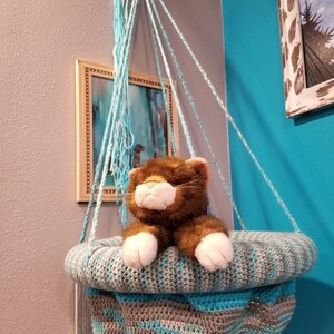 Crocheted Hanging Cat Bed