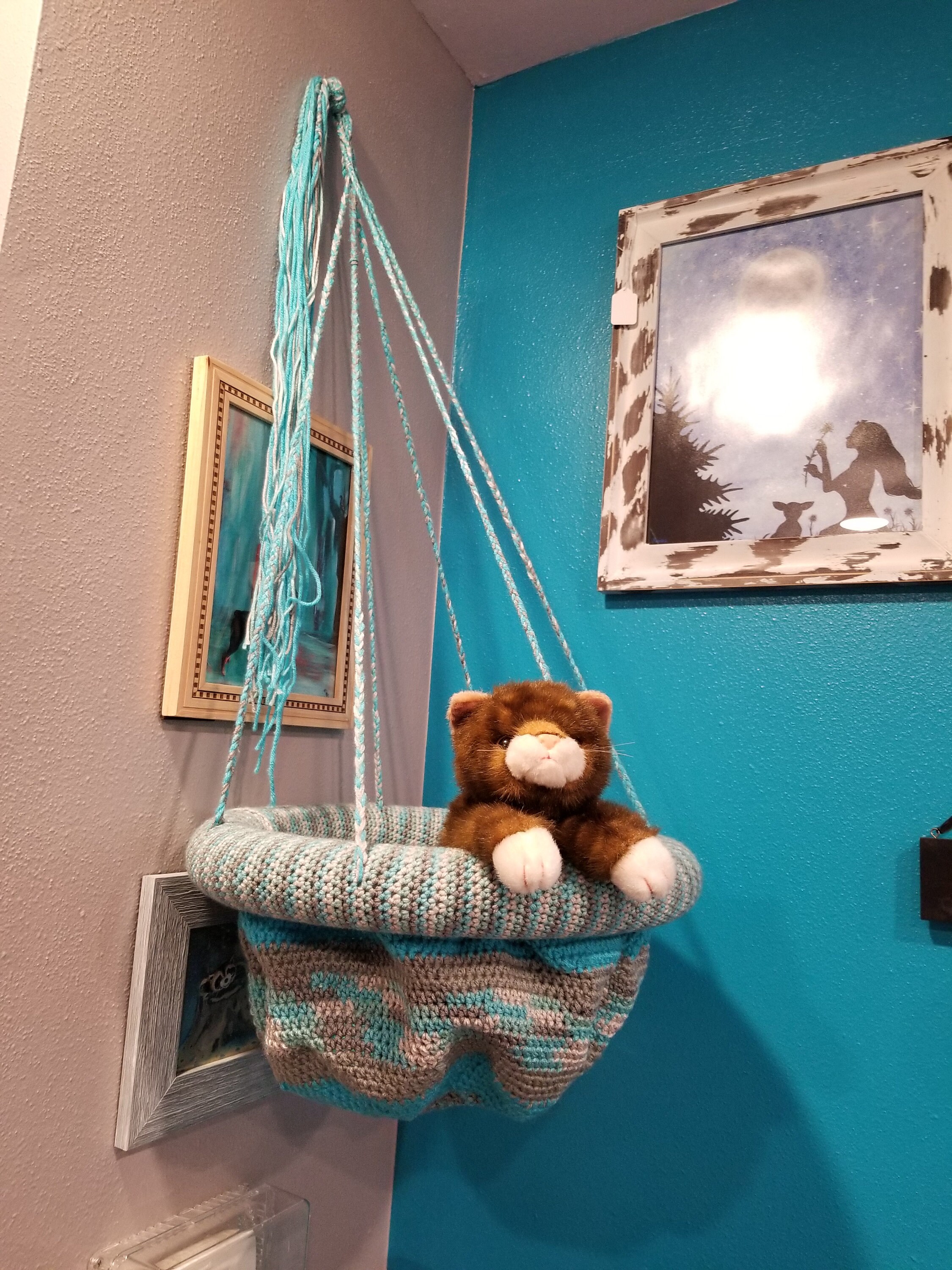 Crocheted Hanging Cat Bed Etsy