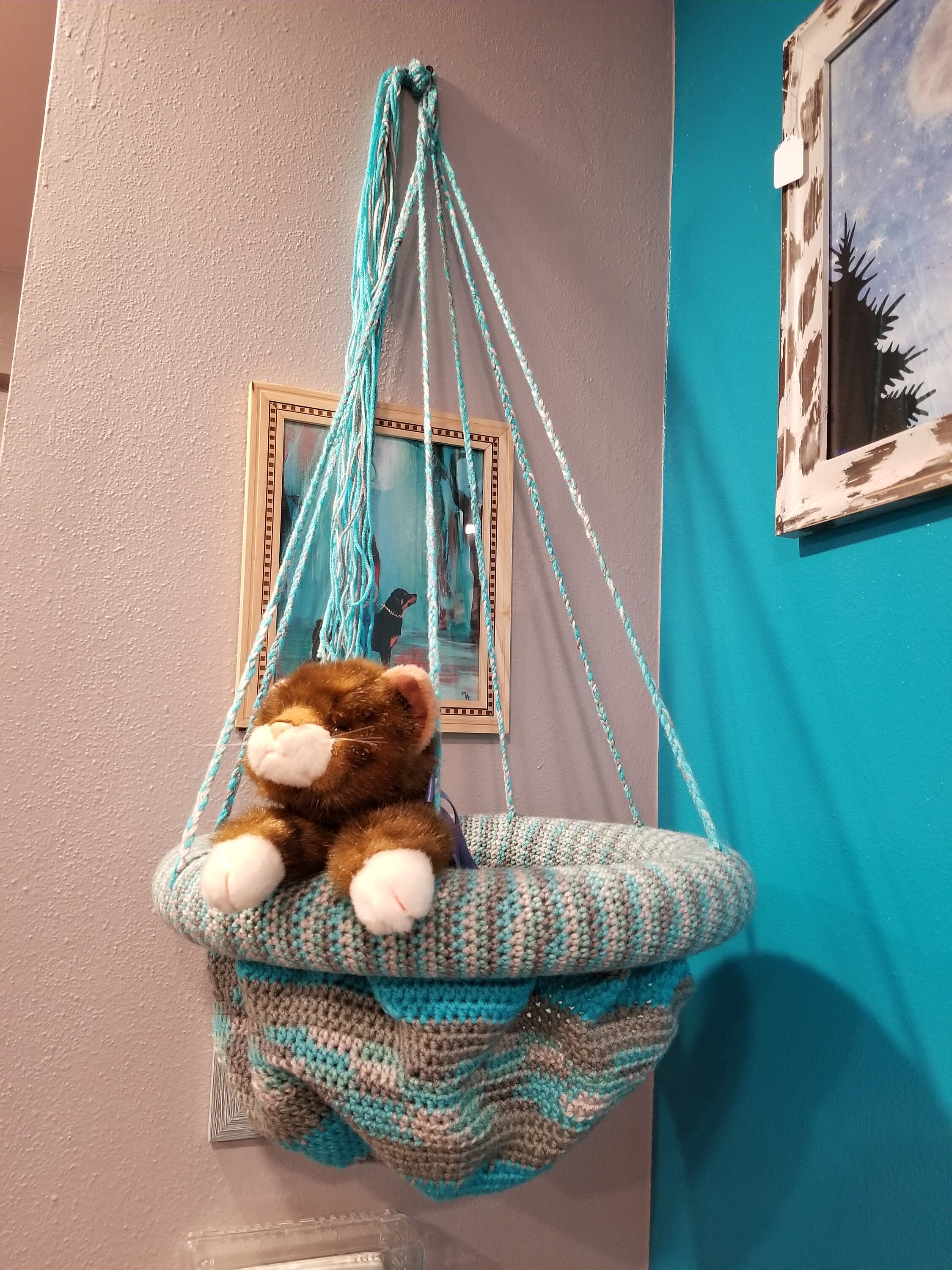Crocheted Hanging Cat Bed Etsy