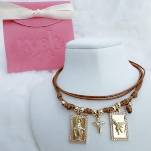 Scapular, catholic jewelry, religious jewelry, Virgin Mary necklace, miraculous medal, religious gift, catholic necklace, escapulario