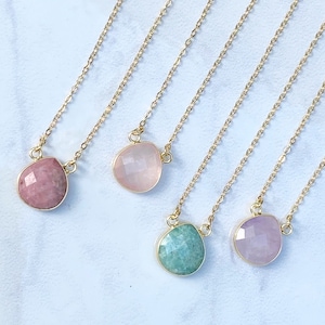Birthstone necklace, birthstone jewelry, gift for her, birthday gift for her, gemstone necklace, mothers gift, bridesmaid necklace
