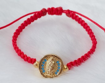 Pulsera virgen de guadalupe, pulsera protectora recien nacido, joyas bebe, pulsera virgen maria, pulsera catolica, joyas religiosas