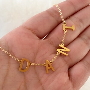 18k Gold plated name necklace, personalized name necklace, name necklace, letter necklace, custom name, monogram necklace, gift for mom