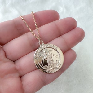 18k Gold filled Saint Jude Thaddeus Necklace, San Judas Tadeo necklace, catholic jewelry, religious jewelry, San Jude pendant