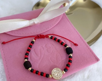 St.-Benedikt-Babyarmband, Azabache-Armband, Schutzarmband für Babys, St.-Benedikt-Medaille, Geschenk zur Geburt, Geschenk zur Babyparty, Armband für Neugeborene
