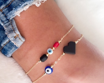 enkelbandje met blauwe bolletjes | VERGULDEN ENKELBANDJES | 't Oortje enkelbandje met blauwe bolletjes | VERGULDEN ENKELBANDJES | 't Oortje