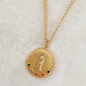 Our lady of Guadalupe necklace, Virgen de Guadalupe necklace, catholic gifts, Virgin Mary necklace, mothers day gift, gift for mom, religiou