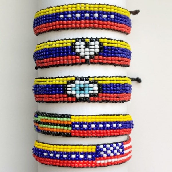 Venezuela bracelet, Venezuela flag bracelet, Venezuelan jewelry, Venezuela jewelry, souvenir Venezuela, gift for Venezuelan