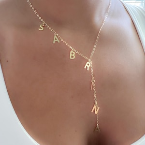 Personalized gold name necklace, custom name necklace, personalized jewelry, initial necklace, christmas gifts, gift for mom, birthday gift