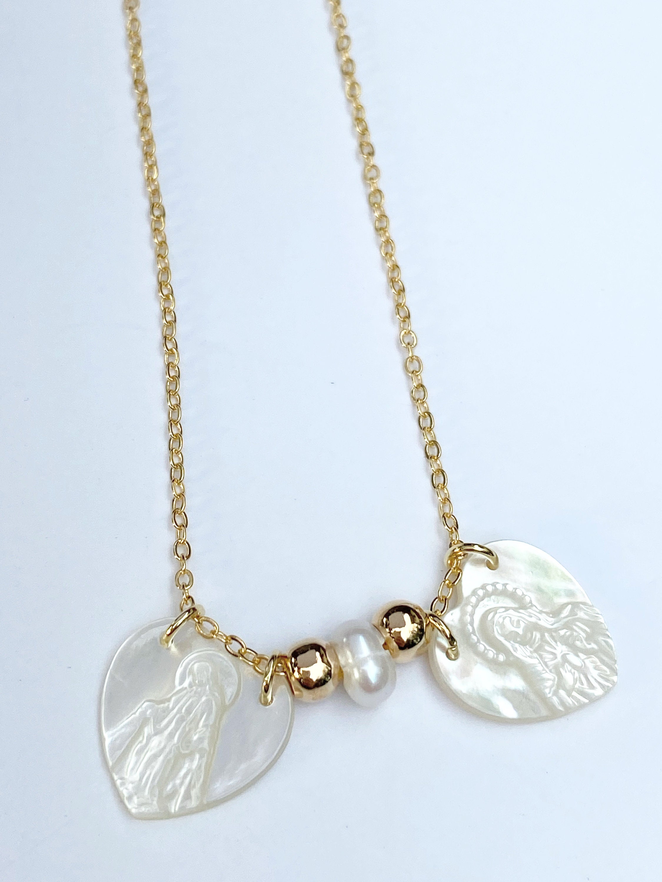 Gold Filled Scapular Necklace Scapular Medal Virgin Mary - Etsy