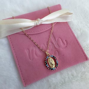 Gold filled Our lady of Guadalupe necklace, Virgin Mary necklace, catholic jewelry, religious necklace, religious jewelry, Guadalupe necklac